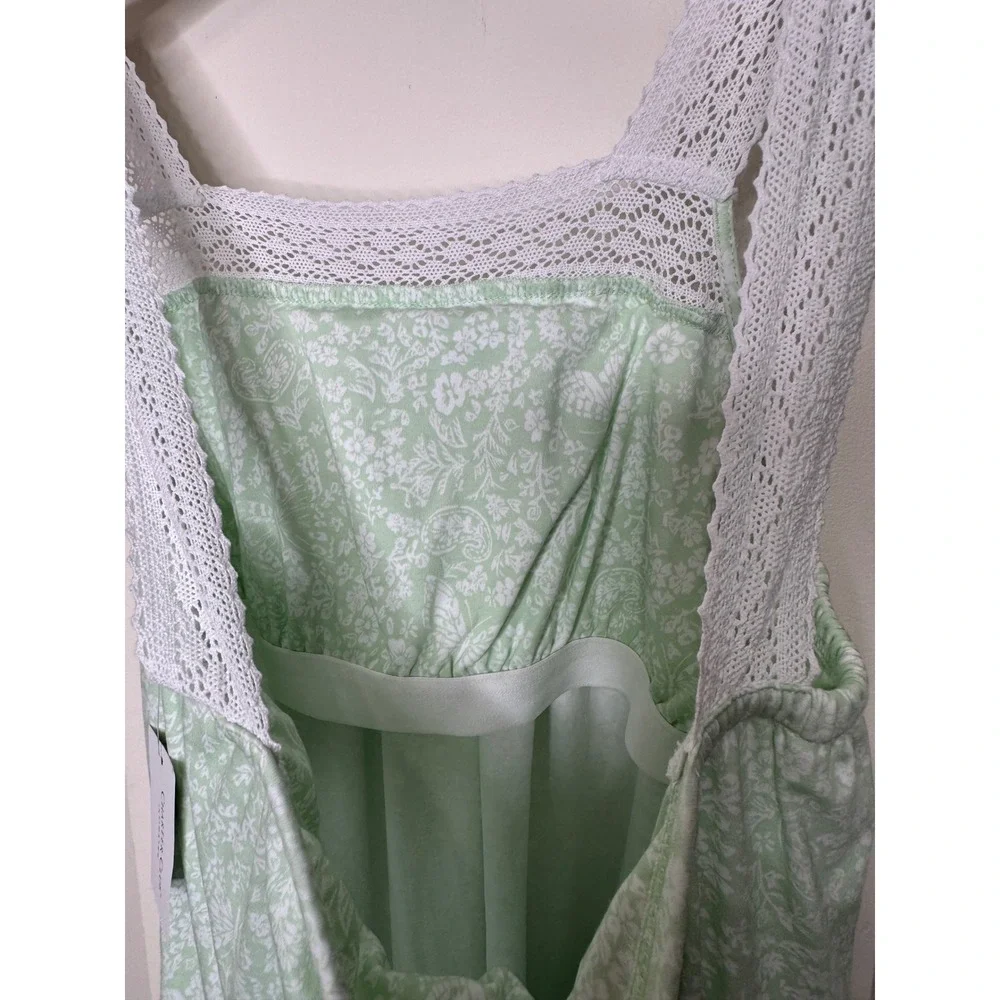 Charter Club Intimates‎ Nightgown Butterfly Paisley Green XS NEW